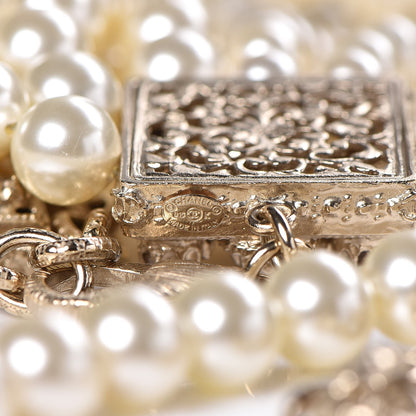 Chanel Pearl Gripoix Poured Glass CC Harness Gold 5 of 6