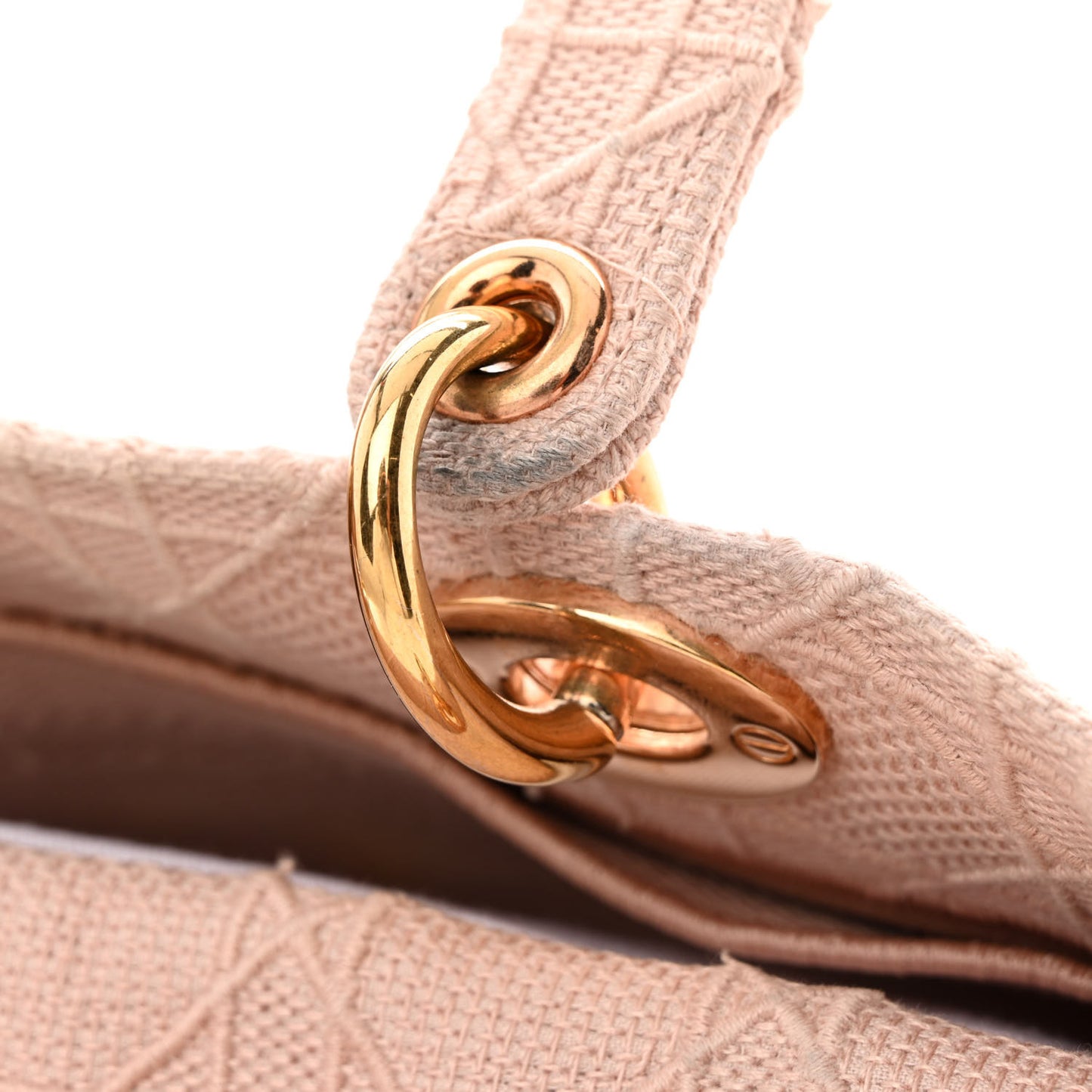 Canvas Embroidered Cannage Medium Lady D-Lite Pink