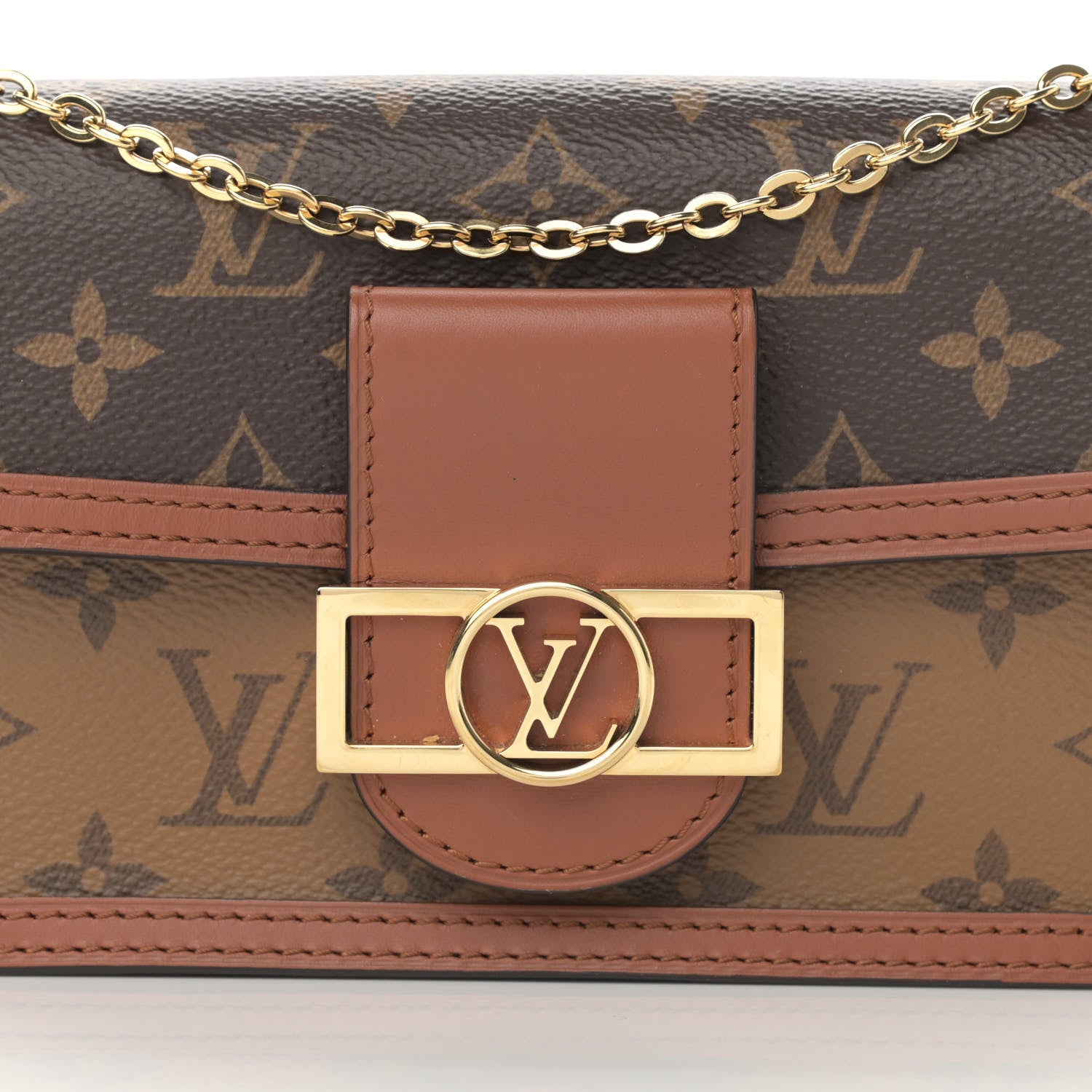 Louis Vuitton Reverse Monogram Dauphine Chain Wallet 8 of 16