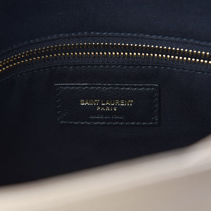 Saint Laurent Grain De Poudre Matelasse Chevron Medium Tribeca Shopping Bag Nude Powder 7 of 10