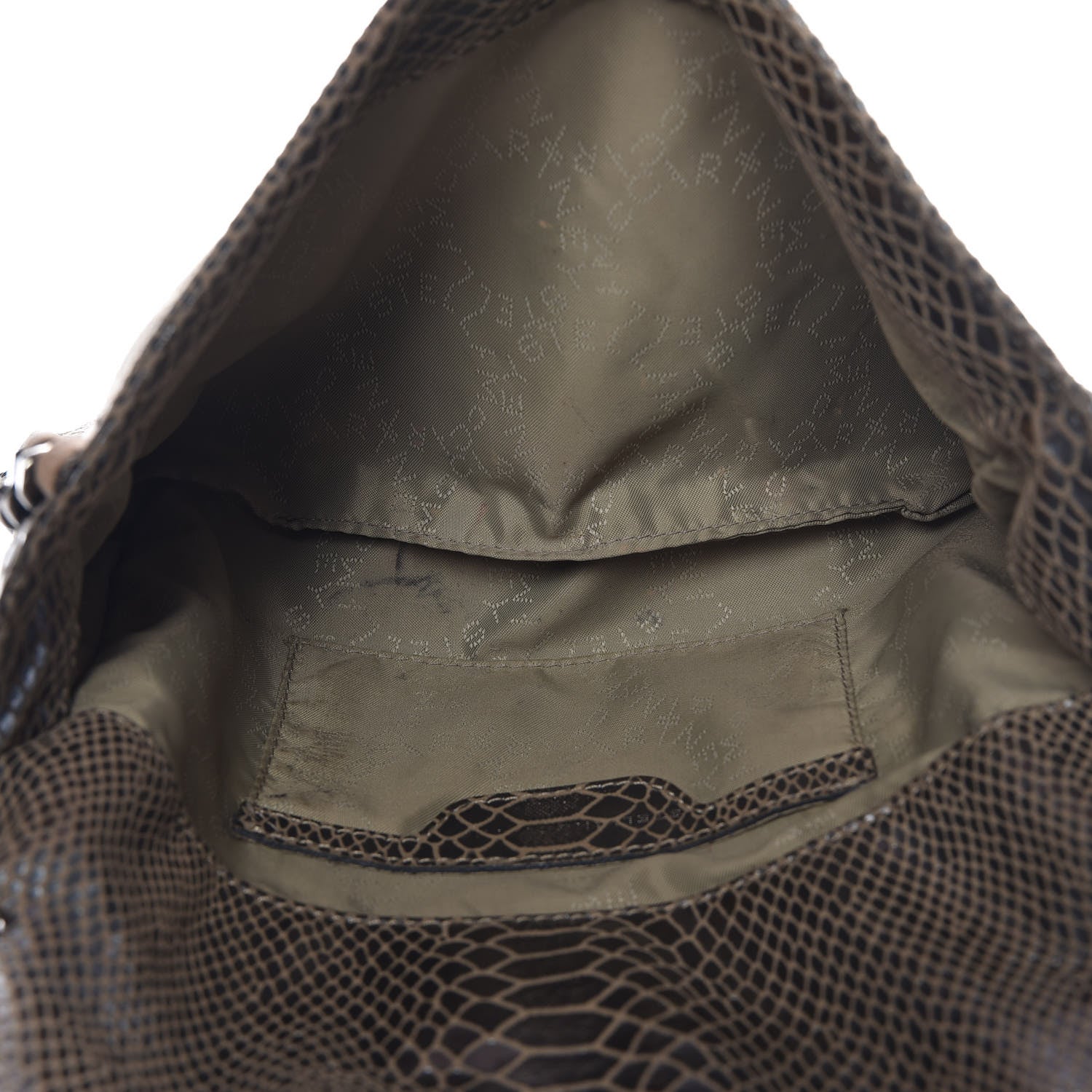 Stella McCartney Eco Python Embossed Falabella Fold Over Clutch Brown 5 of 7