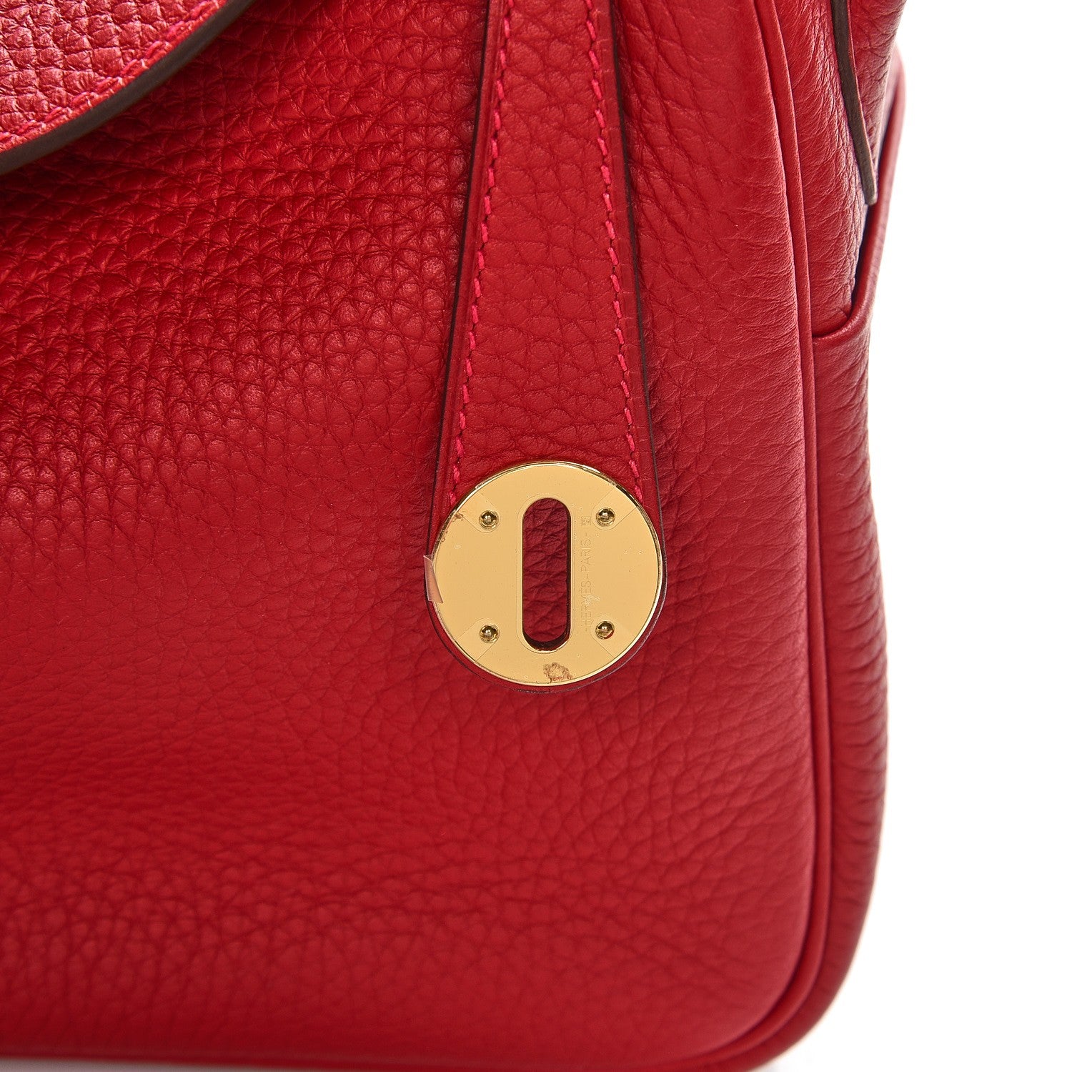 Hermes Taurillon Clemence Lindy 26 Rouge Casaque 8 of 9