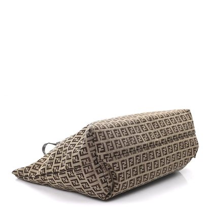 Fendi Zucchino Shopping Tote Beige Tobacco 4 of 11