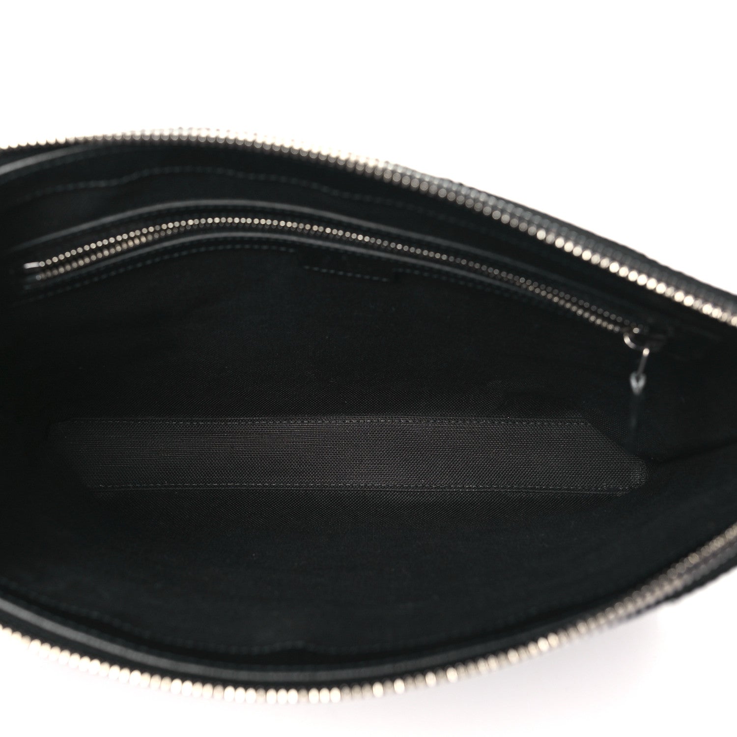 Gucci Monogram Jumbo GG Textured Dollar Calfskin Wristlet Messenger Bag Black 5 of 10
