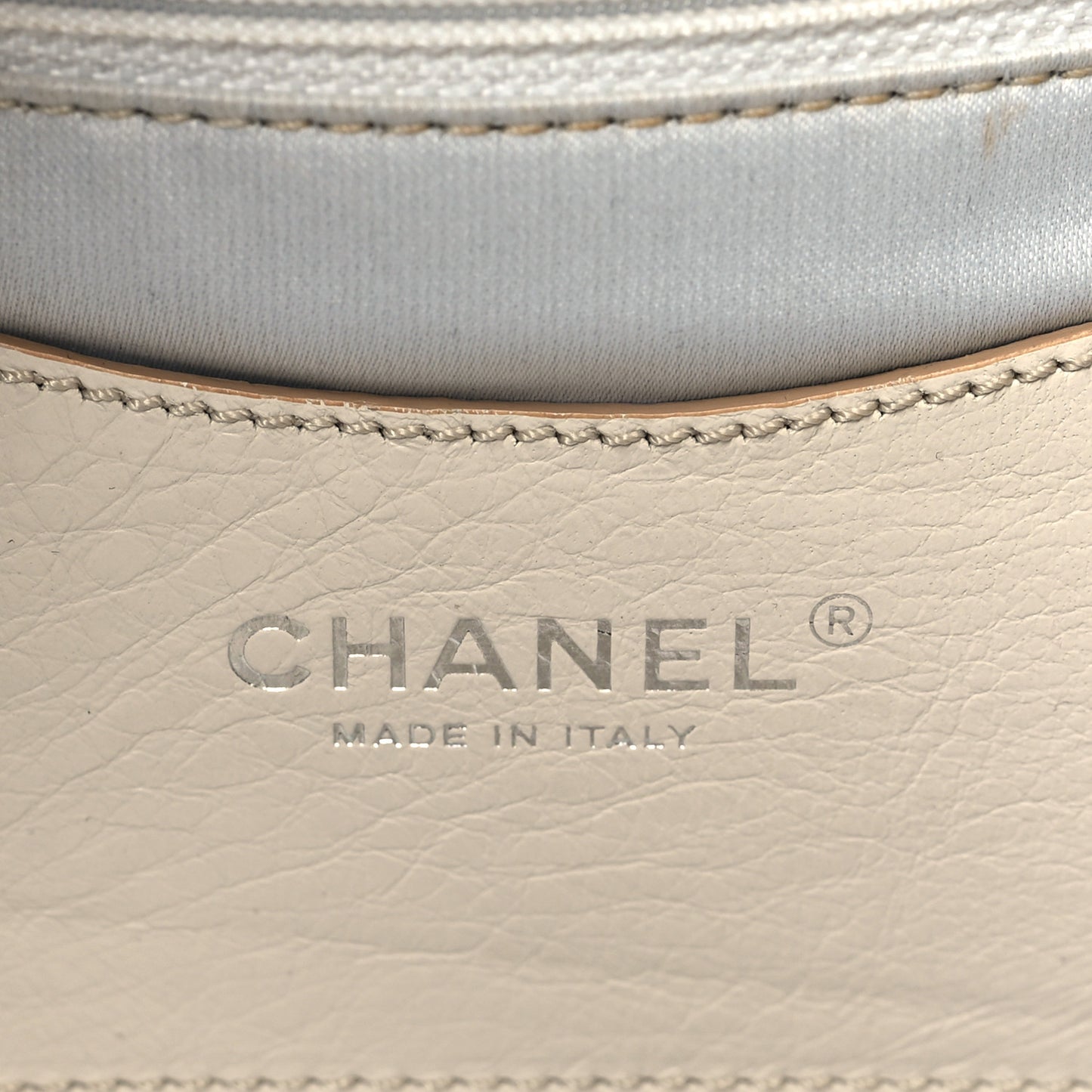 Glazed Calfskin On The Road Drawstring Tote Ivory