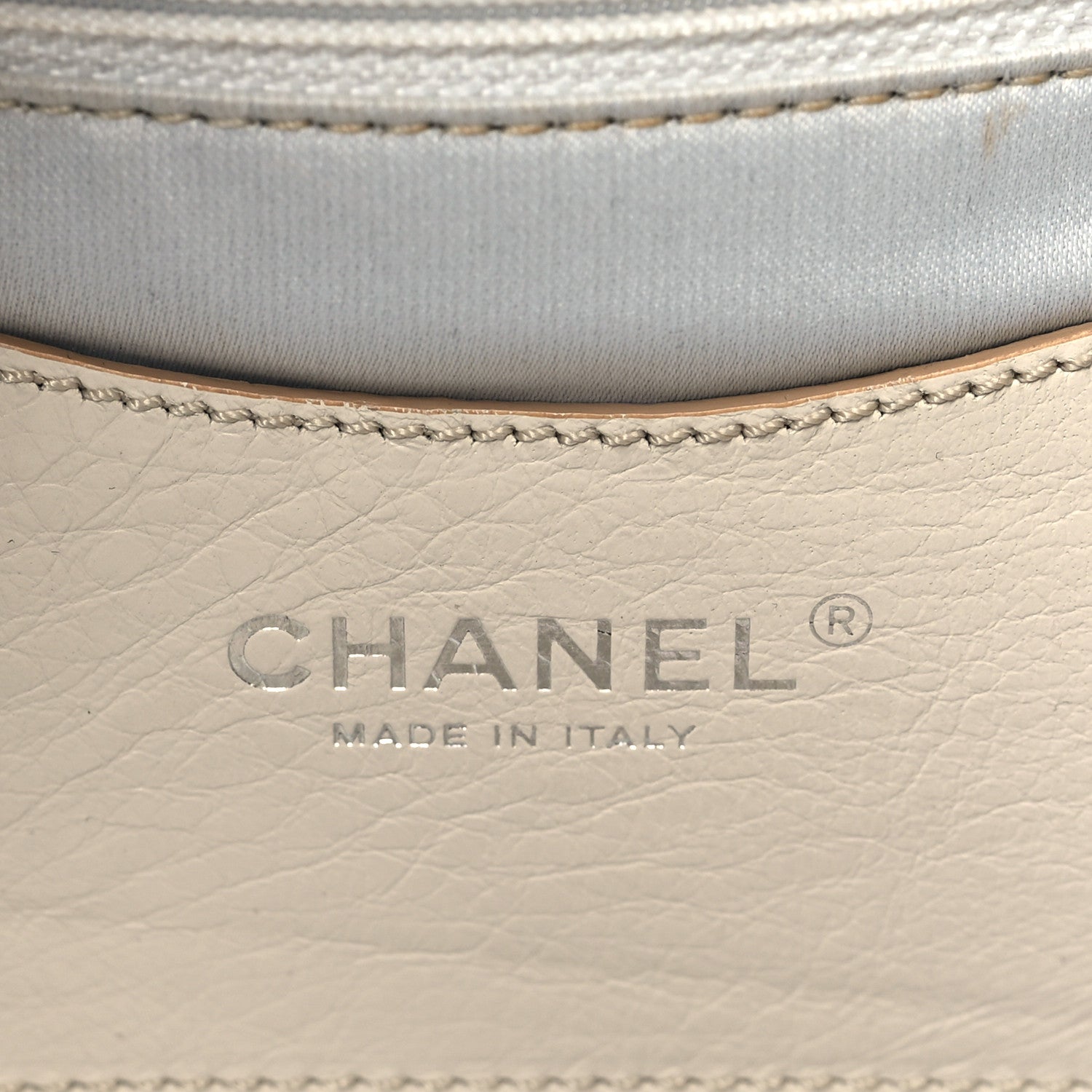 Chanel Glazed Calfskin On The Road Drawstring Tote Ivory 6 of 11