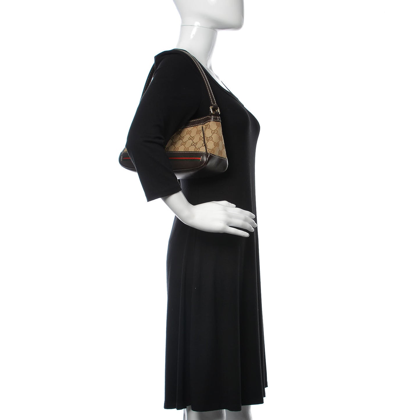 Monogram Small Mayfair Shoulder Bag Dark Brown
