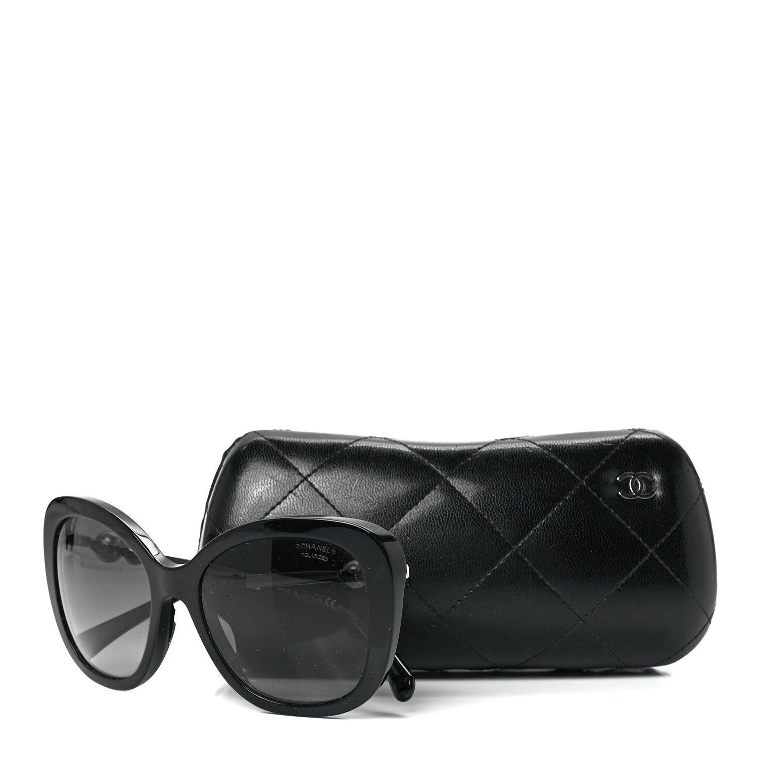 Chanel Acetate Polarized Butterfly Winter Pearl Sunglasses 5339-H-A Black 8 of 8