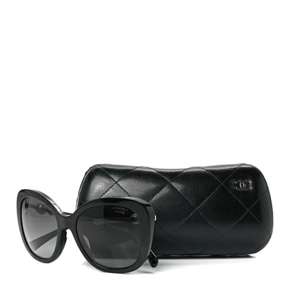 Chanel Acetate Polarized Butterfly Winter Pearl Sunglasses 5339-H-A Black 8 of 8