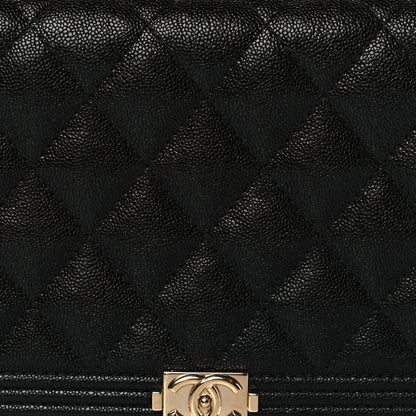 Chanel Caviar Quilted Boy Wallet On Chain WOC Black 7 of 11