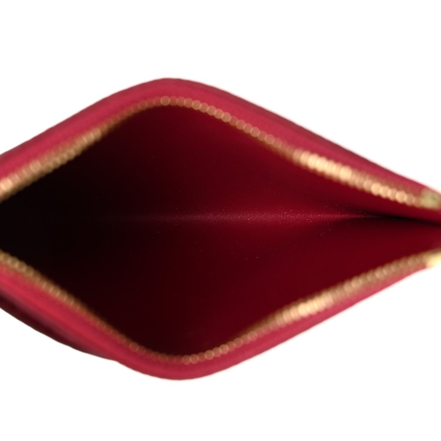 Monogram Zipped Card Holder Fuchsia
