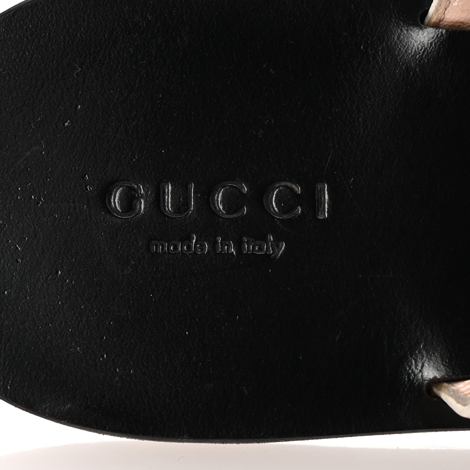 Gucci Calfskin GG Marmont Thong Sandals 38 Mystic White 8 of 10