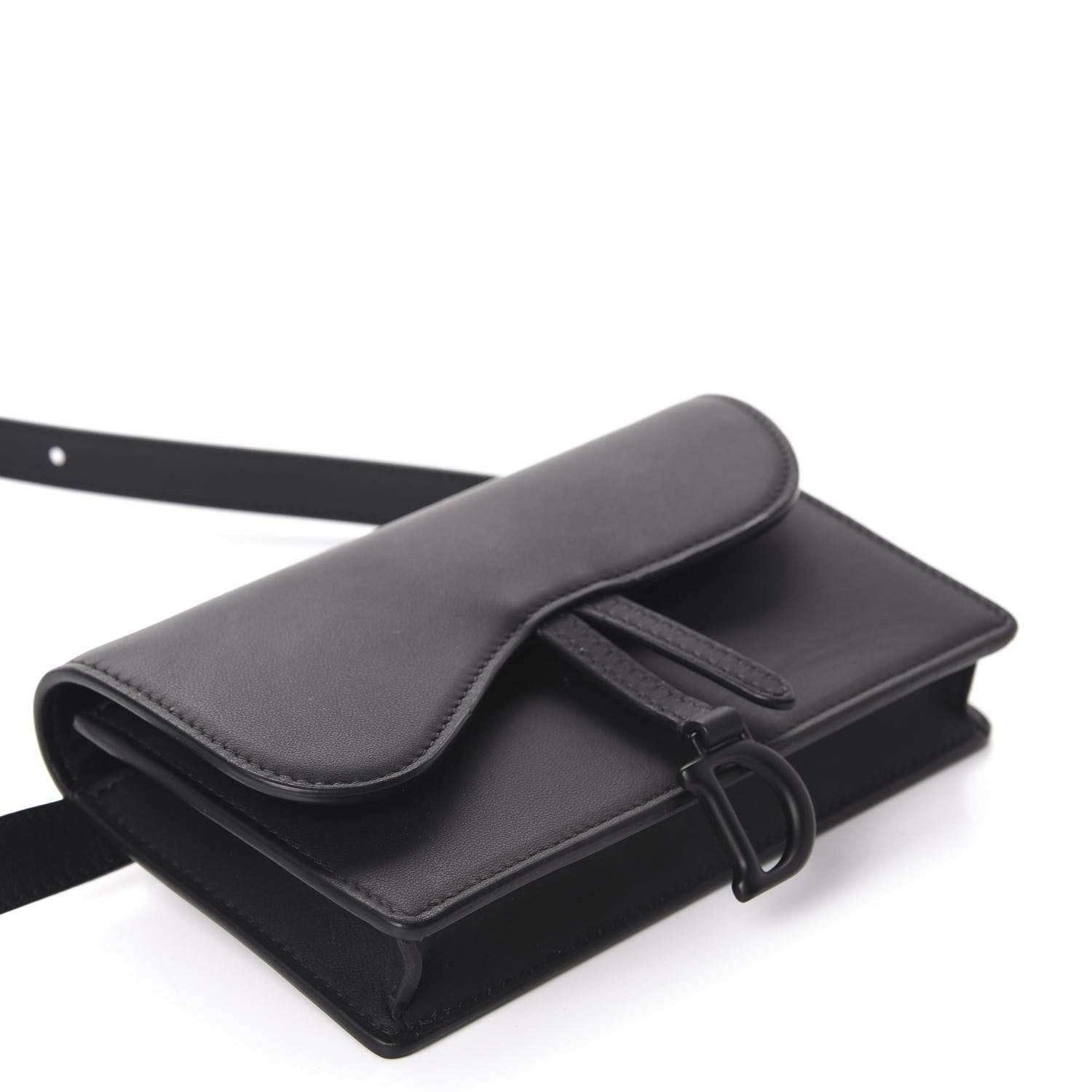 Christian Dior Ultra Matte Calfskin Saddle Belt Bag Black 4 of 11