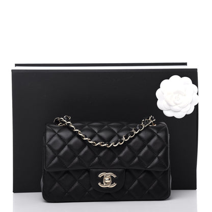 Chanel Lambskin Quilted Mini Rectangular Flap Black 11 of 11