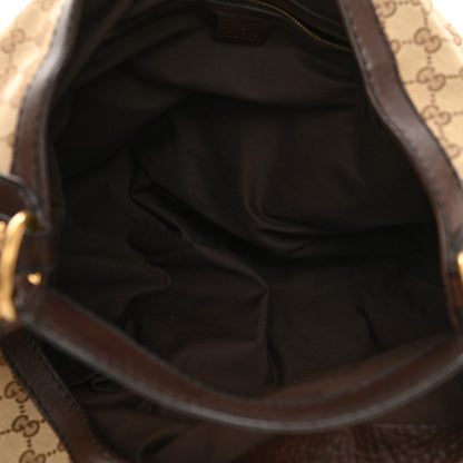 Gucci Monogram Large Jockey Hobo Dark Brown 5 of 10