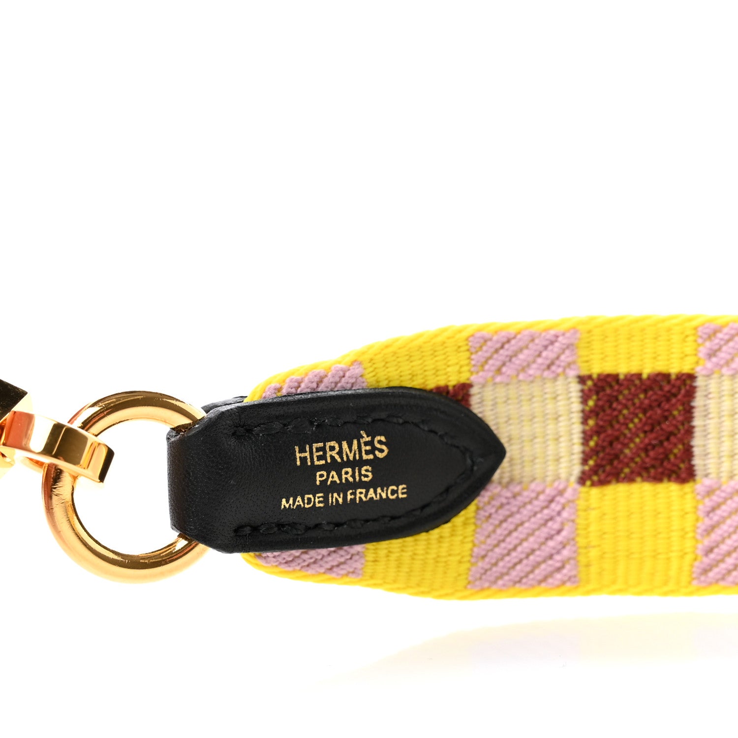 Hermes Toile Swift 25mm Maxi Quadrille Shoulder Strap Citron Rouge H Mauve Sylvestre 4 of 4