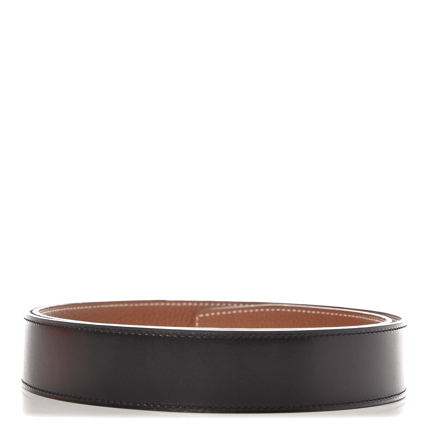 Hermes Box Togo 32mm Belt Strap 85 Black Gold 2 of 7