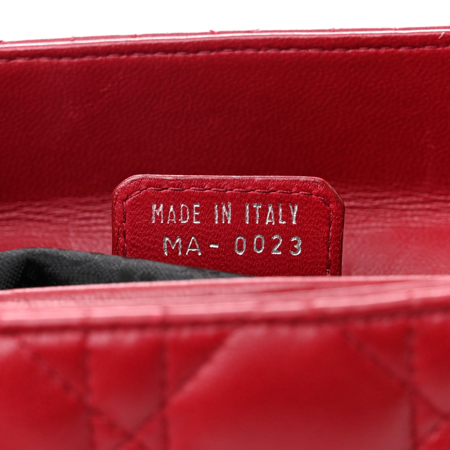 Lambskin Cannage Medium Lady Dior Red