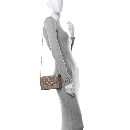 Louis Vuitton Empreinte Monogram Giant Felicie Pochette Tourterelle Creme 2 of 10