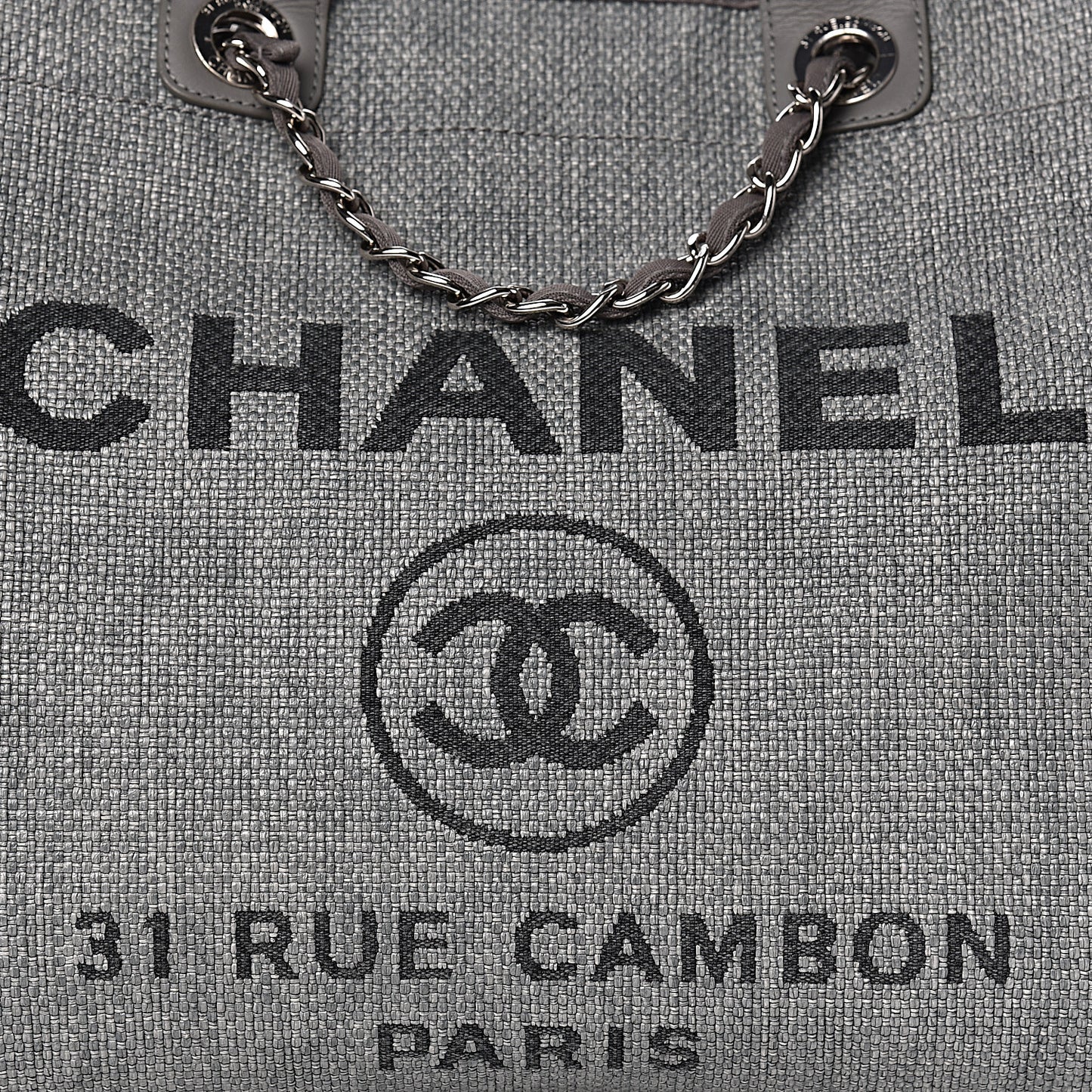 Canvas Large Deauville Tote Grey