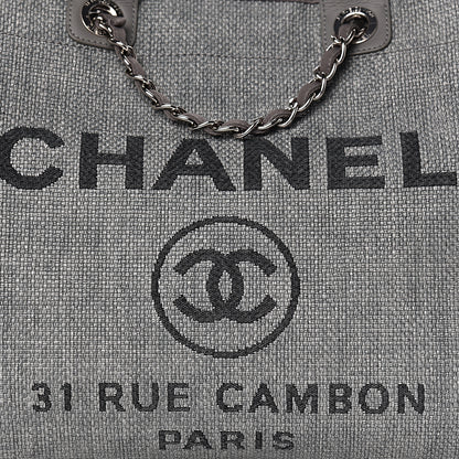 Chanel Canvas Large Deauville Tote Grey 10 of 10