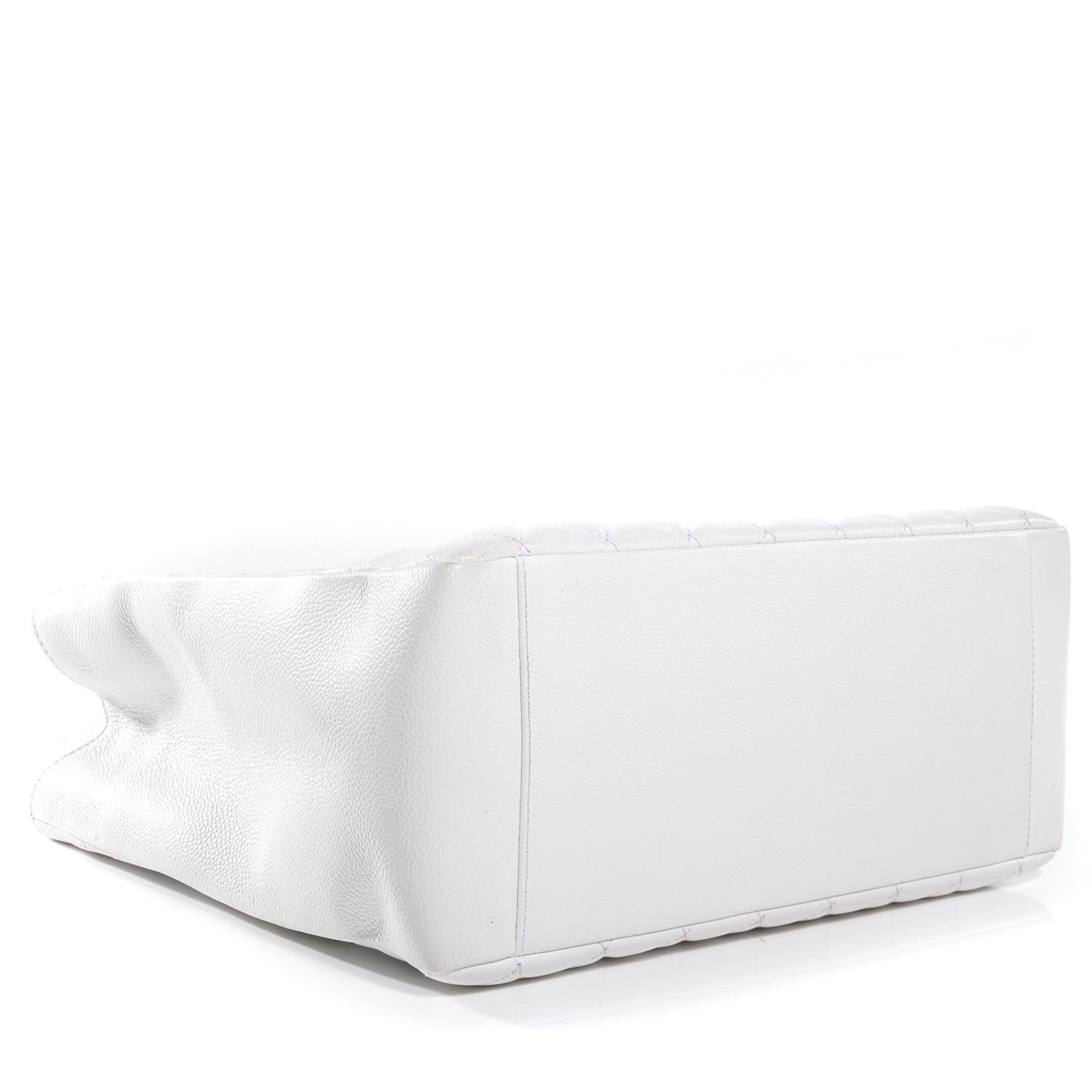 Chanel Caviar Quilted Grand Shopping Tote GST White 4 of 7