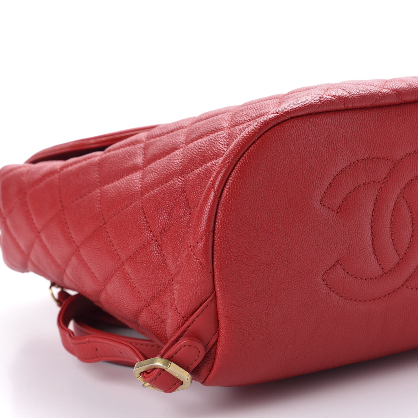 Caviar Quilted Filigree Backpack Red
