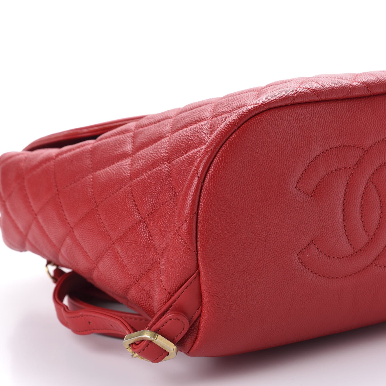 Chanel Caviar Quilted Filigree Backpack Red 5 of 9