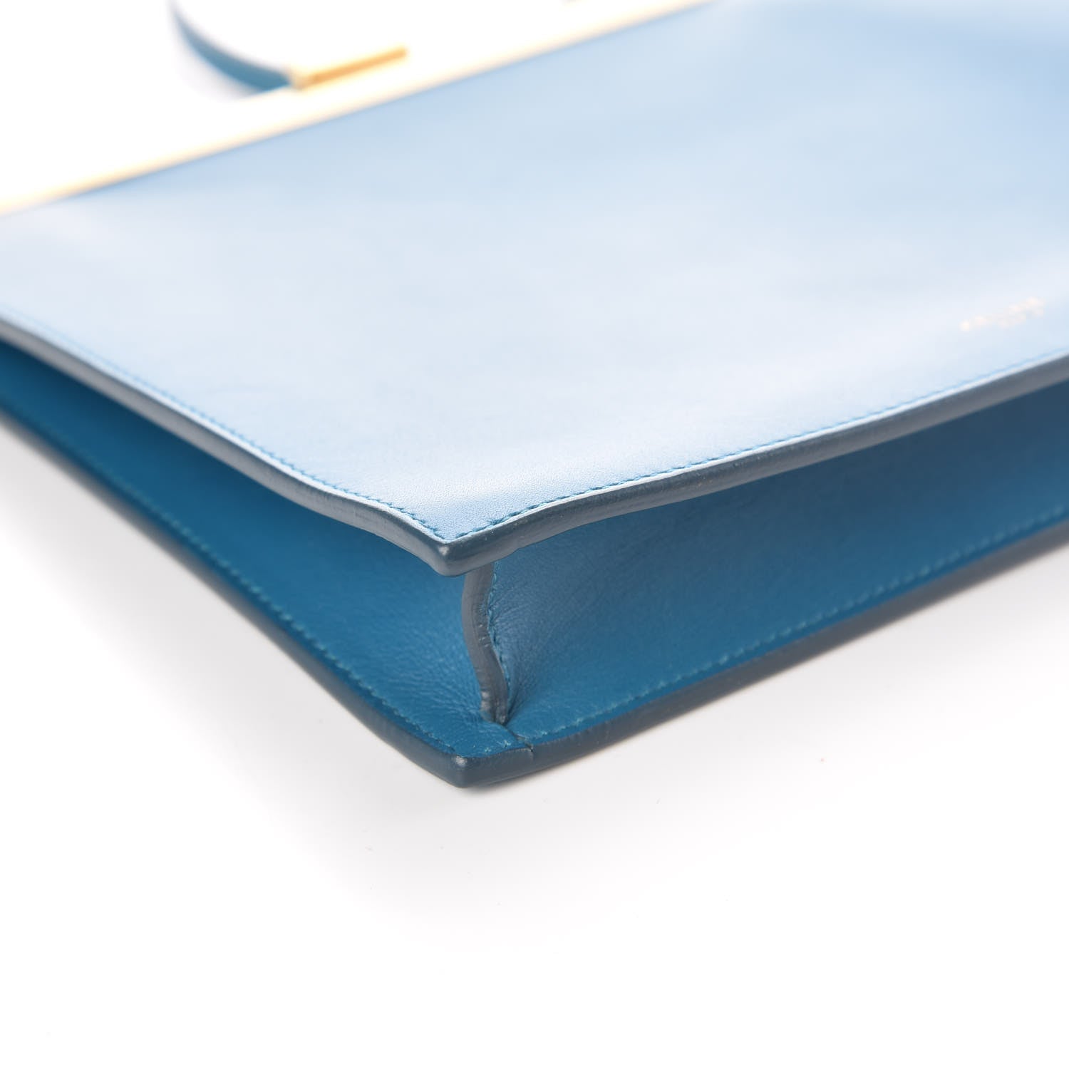 Celine Smooth Calfskin Mini Clasp Bag Teal Blue 5 of 9
