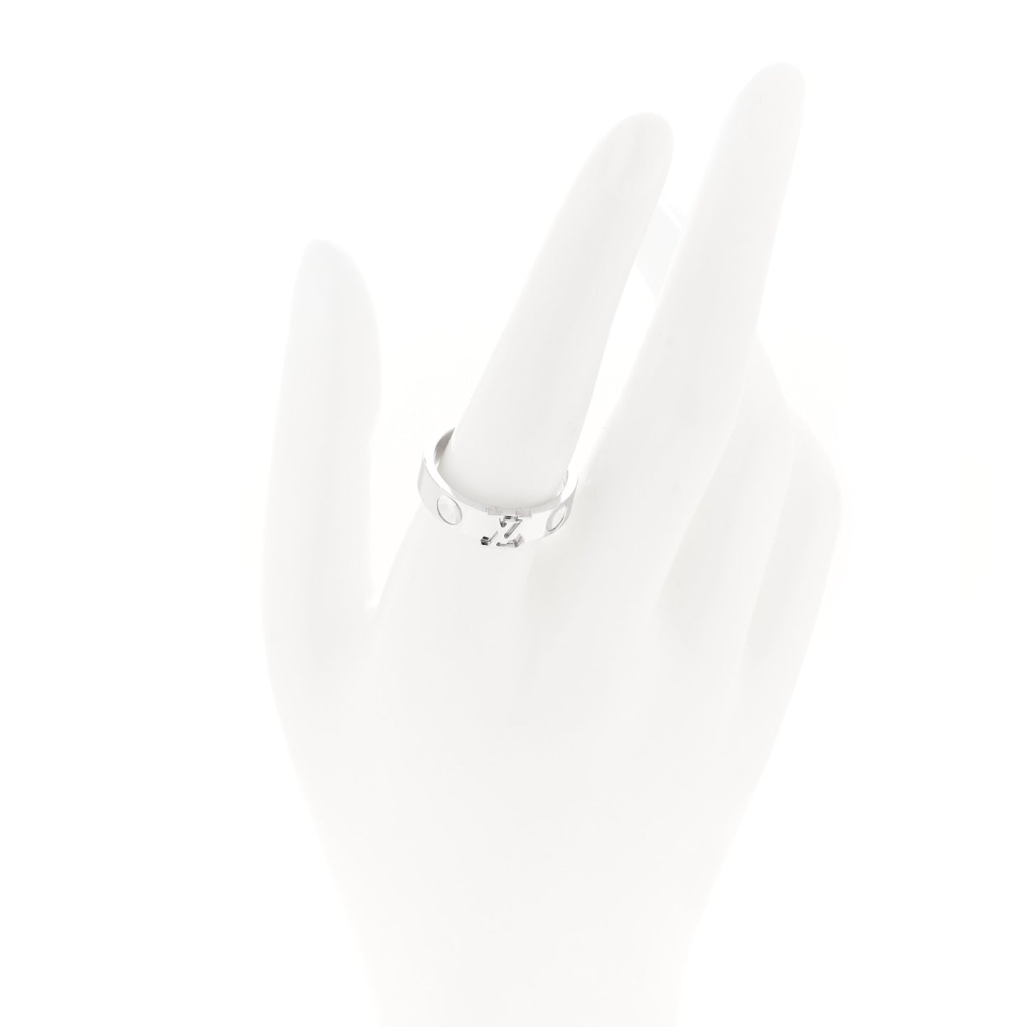 18K White Gold Empreinte LV Ring 58 8.5