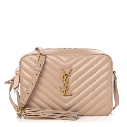 Saint Laurent Calfskin Matelasse Monogram Lou Camera Bag Dark Beige 1 of 9