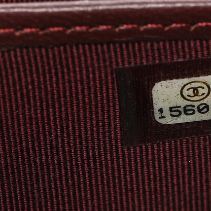 Chanel Lambskin Quilted Large Gusset Zip Around Wallet Black 8 of 8