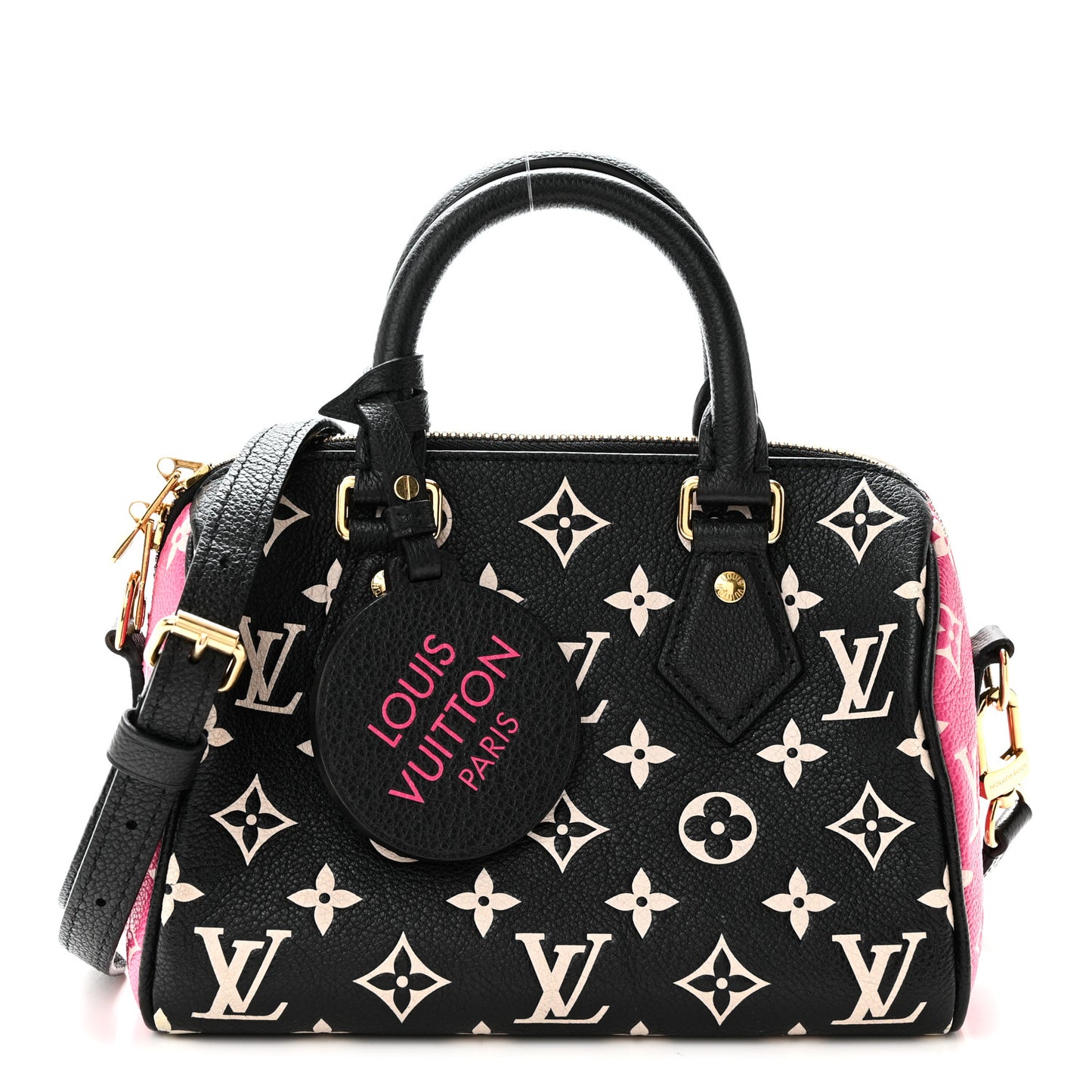 Empreinte Monogram Spring in the City Speedy Bandouliere 20 Black White Pink