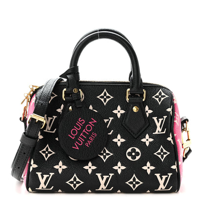 Louis Vuitton Empreinte Monogram Spring in the City Speedy Bandouliere 20 Black White Pink 1 of 9