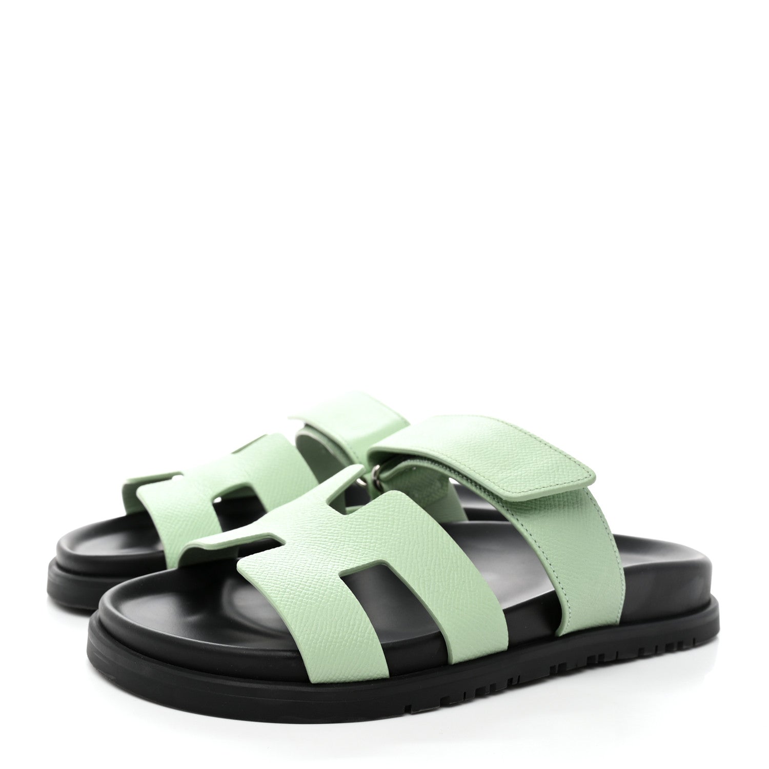 Hermes Epsom Womens Chypre Sandals 36 Vert Jade 3 of 15