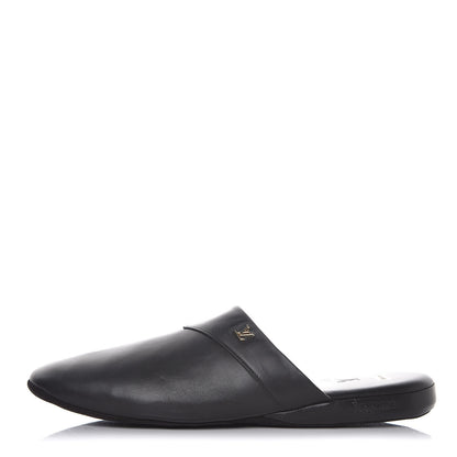 Louis Vuitton X SUPREME Lambskin Mens Hugh Slippers 7 Black 1 of 8