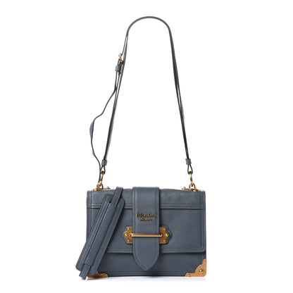 Prada Glace Calf Soft Cahier Bag Marine Astrale 1 of 22