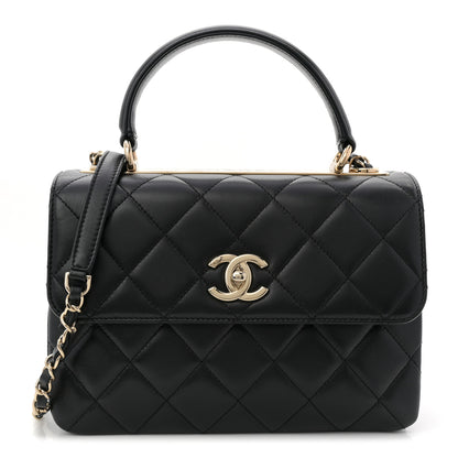 Chanel Lambskin Quilted Small Trendy CC Dual Handle Flap Bag Black 1 of 10