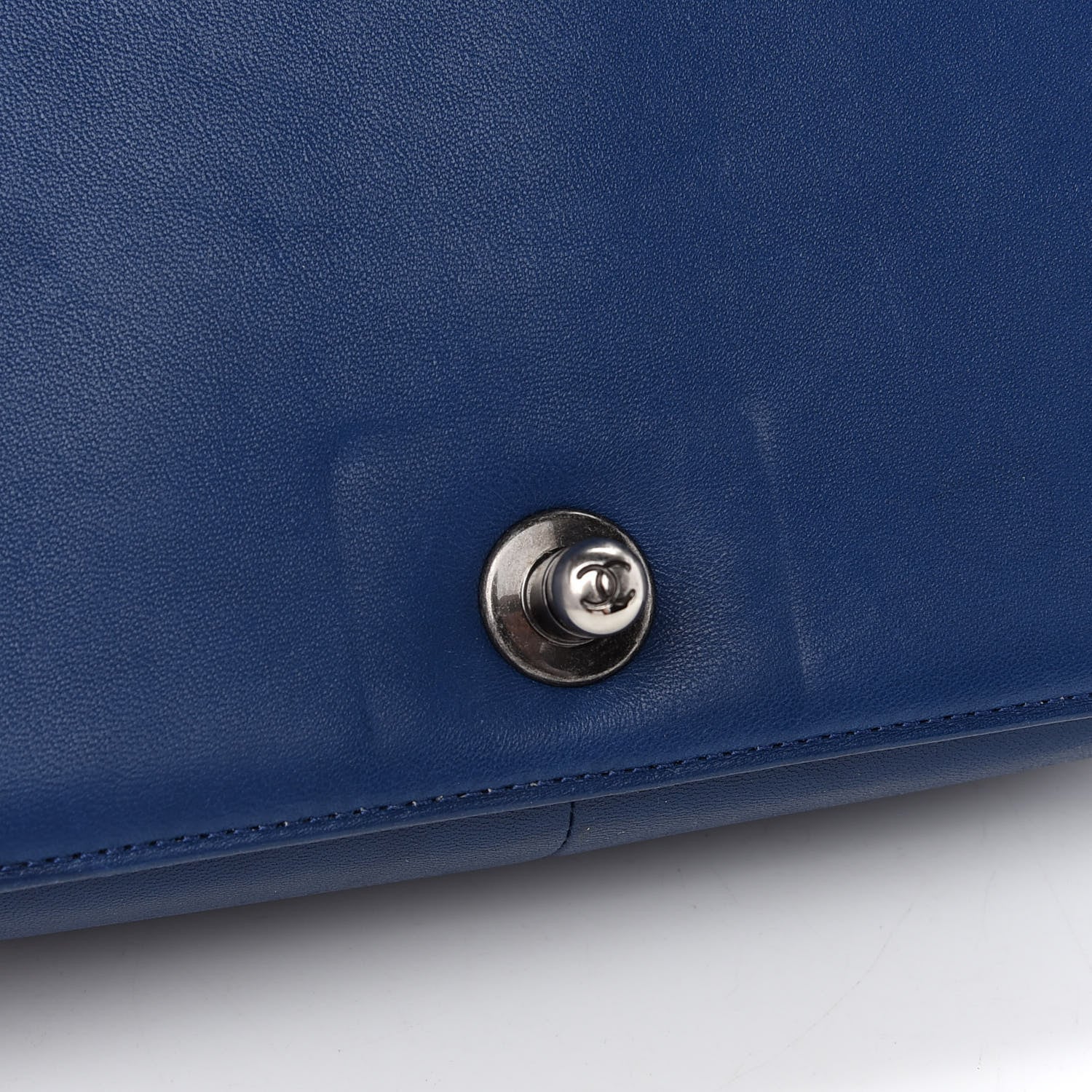 Chanel Lambskin Quilted Medium Boy Flap Blue 9 of 13