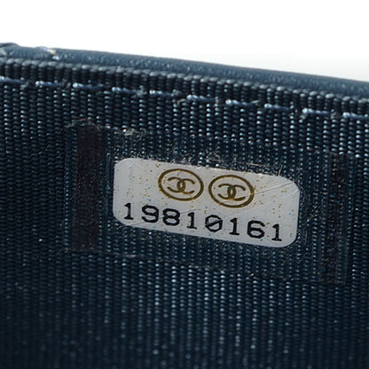 Chanel Calfskin Quilted Short Flap Wallet Blue 6 of 9