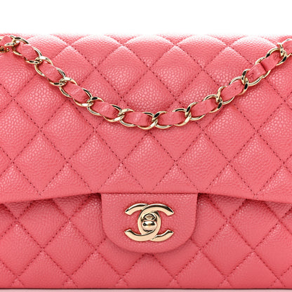 Chanel Caviar Quilted Medium Double Flap Pink 8 of 10