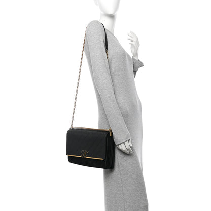 Chanel Caviar Suede Stitched Lady Coco Flap Black 2 of 12