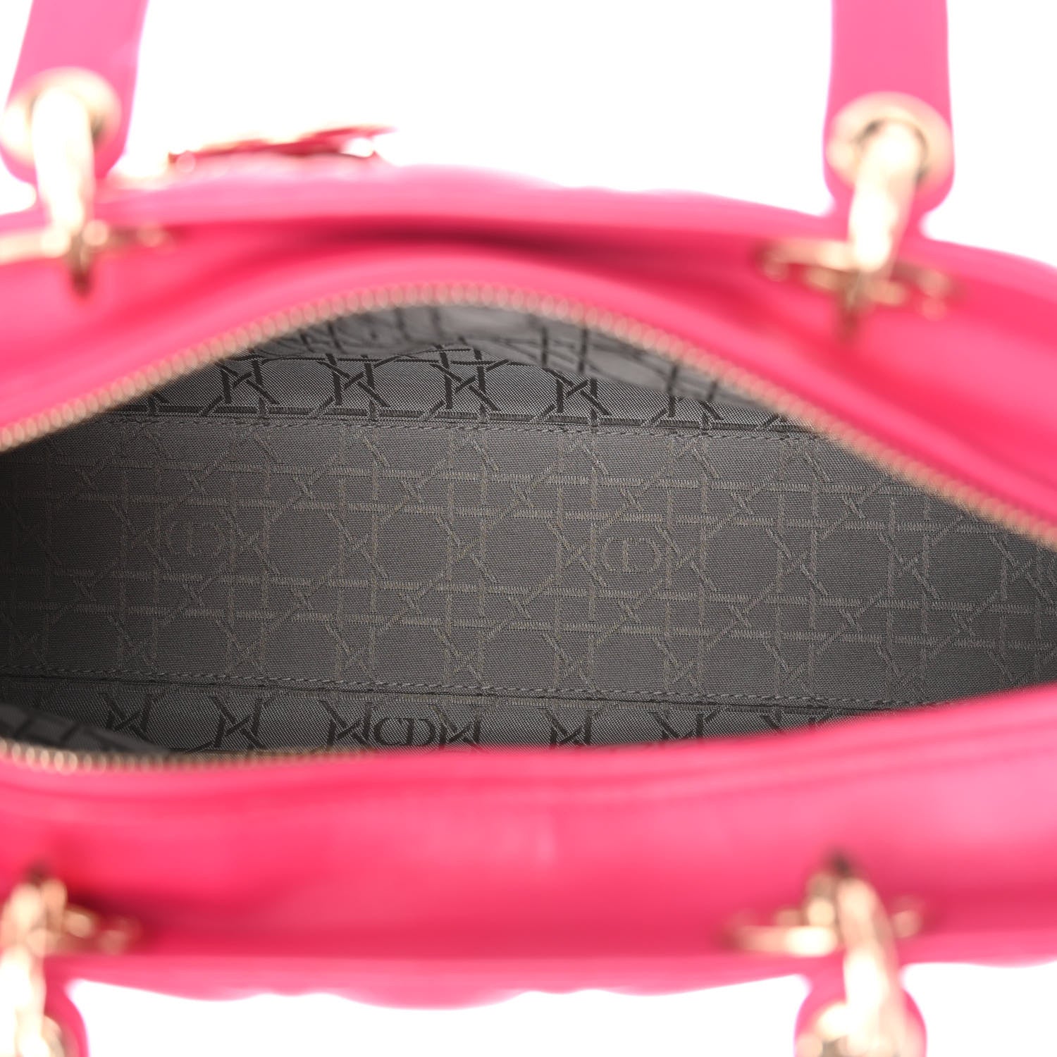 Christian Dior Lambskin Cannage Large Lady Dior Fuchsia 5 of 15