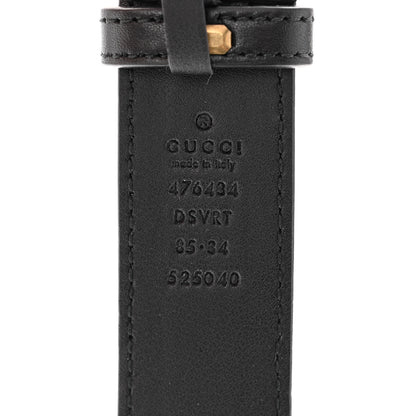 Gucci Calfskin Matelasse GG Marmont Belt Bag 85 34 Black 4 of 12