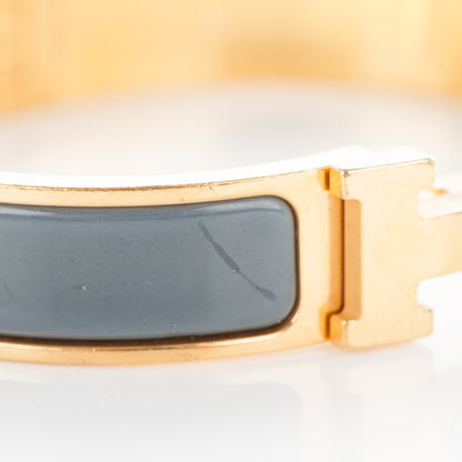 Hermes Enamel Clic Clac H Narrow Bracelet PM Ardoise 7 of 7