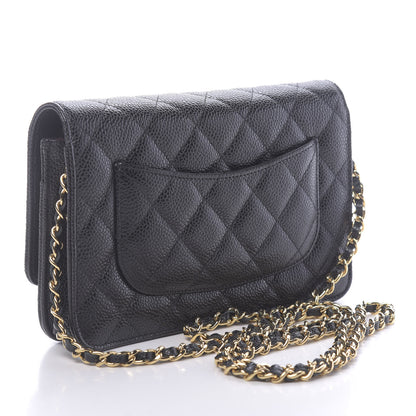 Chanel Caviar Quilted Wallet On Chain WOC Black 3 of 12