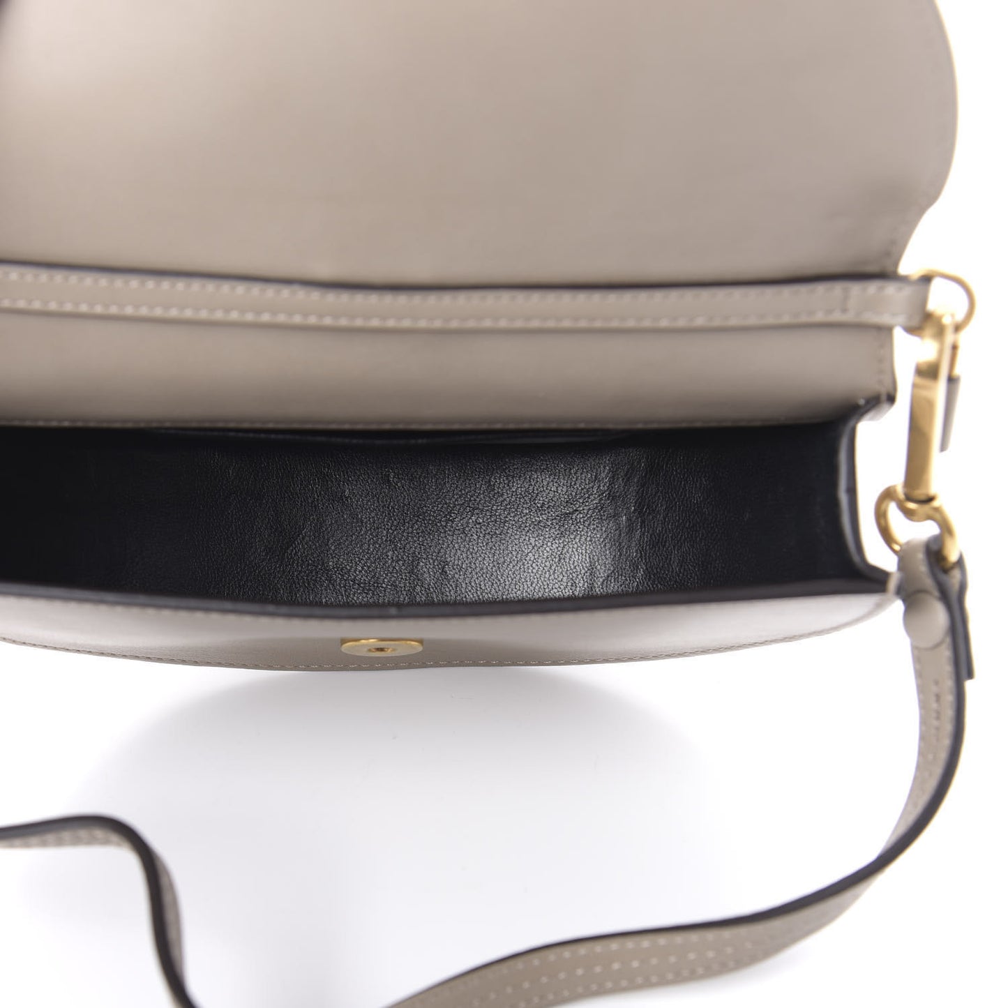 Calfskin Small Nile Bracelet Minaudiere Bag Motty Grey