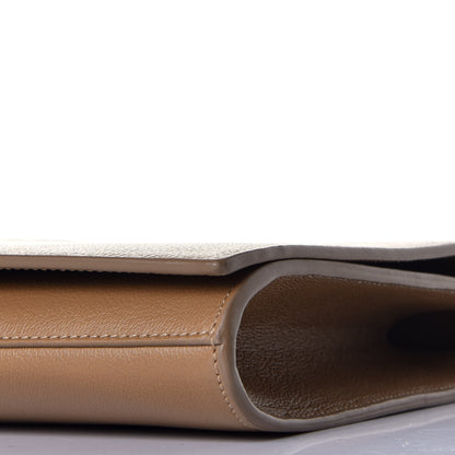 Saint Laurent Calfskin Monogram Large Belle De Jour Clutch Beige 8 of 8