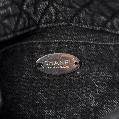 Chanel Washed Denim Quilted Small Denimpression Flap Blue Black 6 of 10