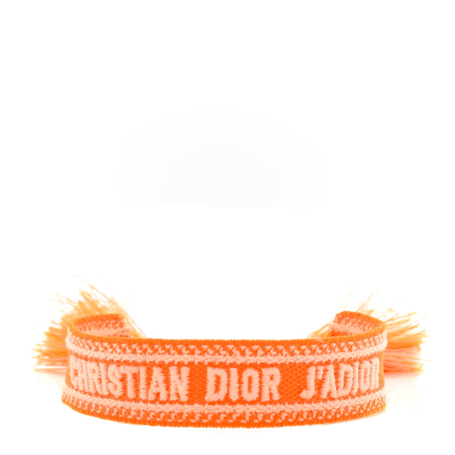 Christian Dior Woven Cotton Saint Tropez Friendship Bracelet Orange 1 of 4